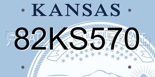 82KS570 Kansas License Plate
