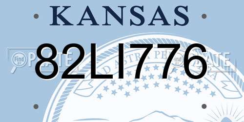 82LI776 Kansas License Plate