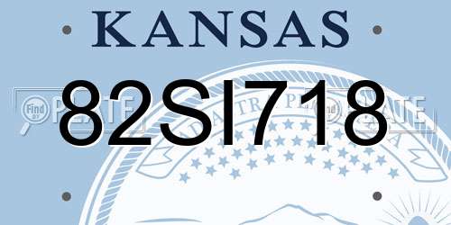 82SI718 Kansas License Plate