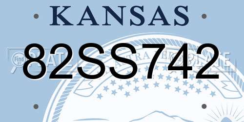 82SS742 Kansas License Plate