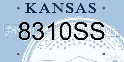 8310SS Kansas License Plate