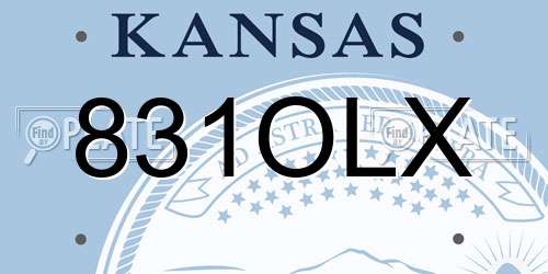 831OLX Kansas License Plate