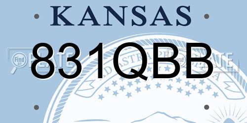 831QBB Kansas License Plate
