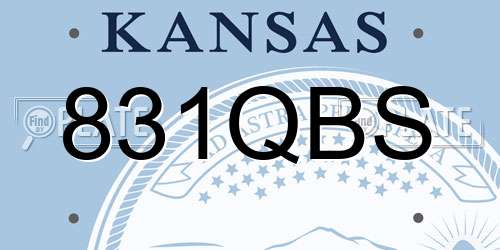 831QBS Kansas License Plate