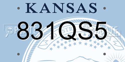 831QS5 Kansas License Plate