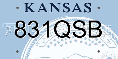 831QSB Kansas License Plate