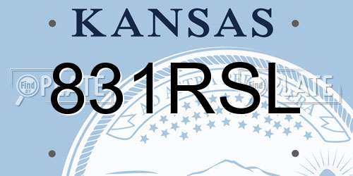 831RSL Kansas License Plate