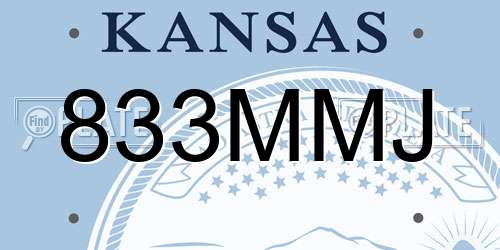 833MMJ Kansas License Plate