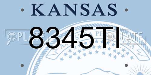8345TI Kansas License Plate