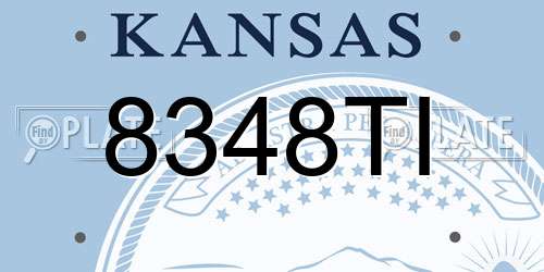 8348TI Kansas License Plate