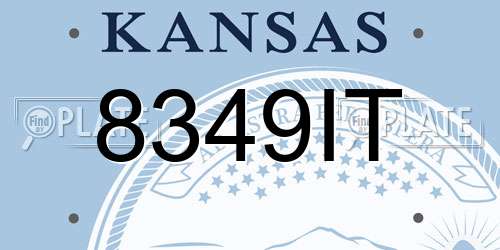 8349IT Kansas License Plate