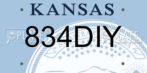 834DIY Kansas License Plate