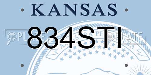 834STI Kansas License Plate