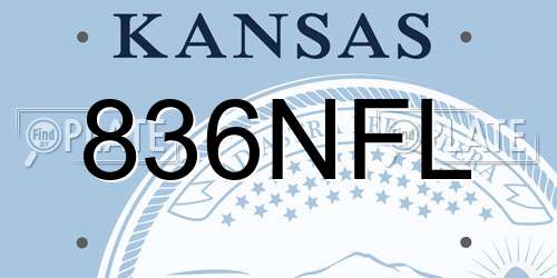 836NFL Kansas License Plate