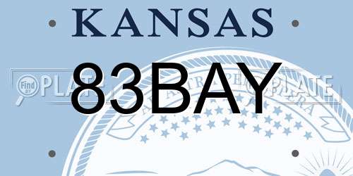83BAY Kansas License Plate