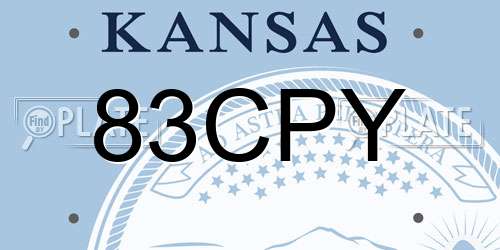 83CPY Kansas License Plate