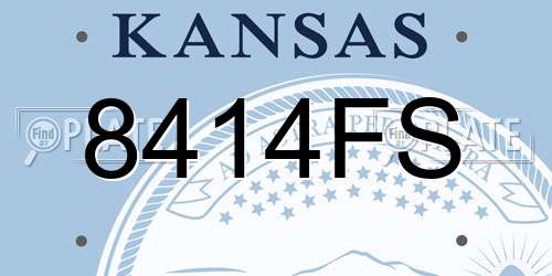 8414FS Kansas License Plate
