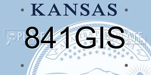 841GIS Kansas License Plate