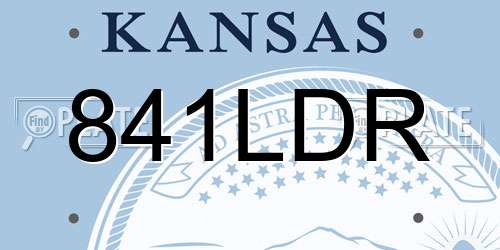 841LDR Kansas License Plate