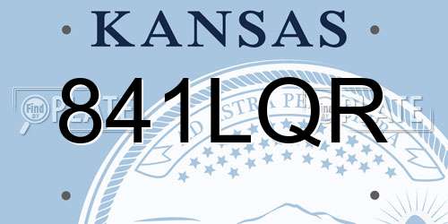 841LQR Kansas License Plate