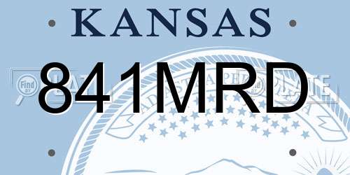 841MRD Kansas License Plate