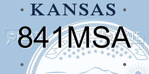 841MSA Kansas License Plate