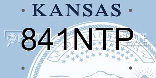 841NTP Kansas License Plate