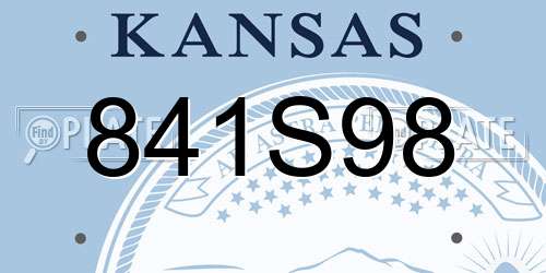841S98 Kansas License Plate