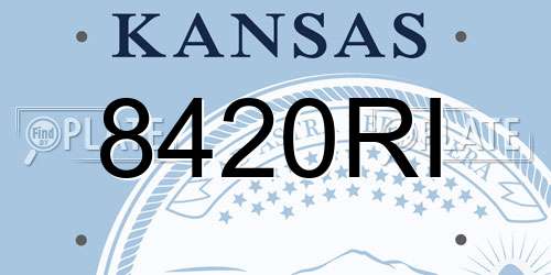 8420RI Kansas License Plate