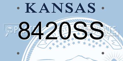 8420SS Kansas License Plate