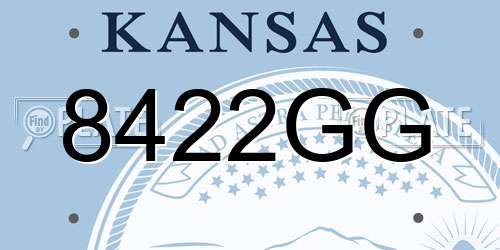 8422GG Kansas License Plate