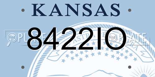 8422IO Kansas License Plate