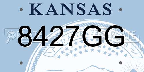 8427GG Kansas License Plate