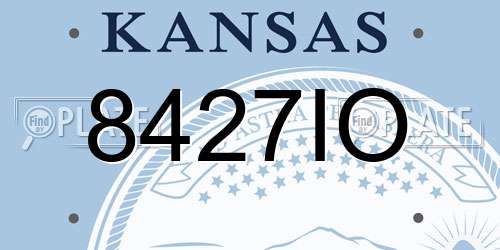 8427IO Kansas License Plate