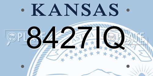 8427IQ Kansas License Plate