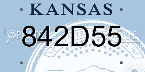 842D55 Kansas License Plate