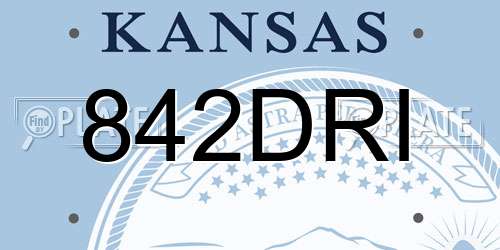 842DRI Kansas License Plate