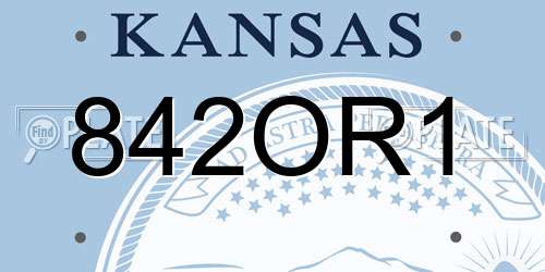 842OR1 Kansas License Plate