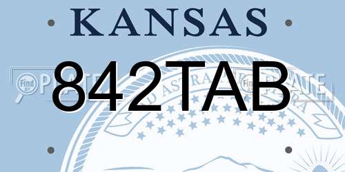 842TAB Kansas License Plate
