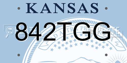 842TGG Kansas License Plate