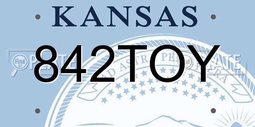 842TOY Kansas License Plate