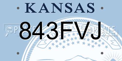 843FVJ Kansas License Plate