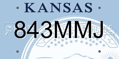 843MMJ Kansas License Plate