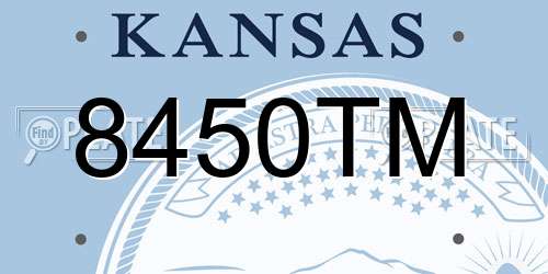 8450TM Kansas License Plate