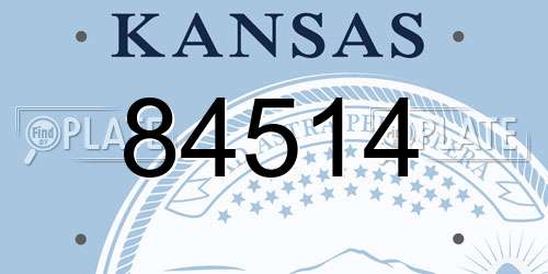 84514 Kansas License Plate