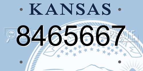 8465667 Kansas License Plate