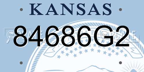 84686G2 Kansas License Plate