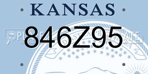 846Z95 Kansas License Plate