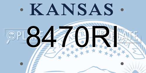 8470RI Kansas License Plate