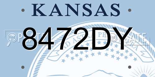 8472DY Kansas License Plate